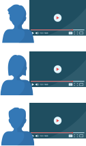 ユーザーと動画の画面